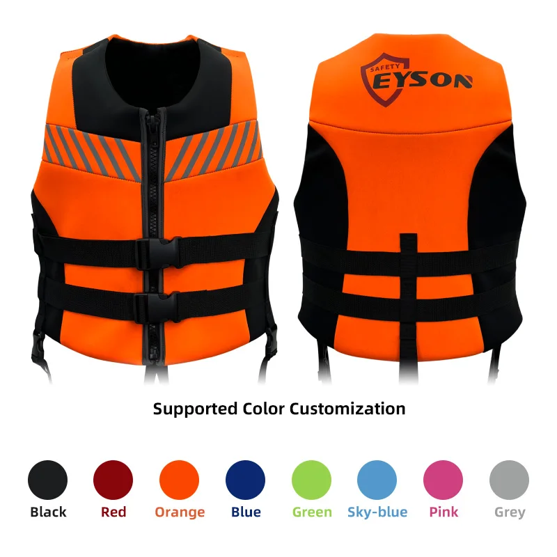Eyson Manufacturer Customized Wholesale Life Jacket Neoprene PVC Adult Life Saving Vest
