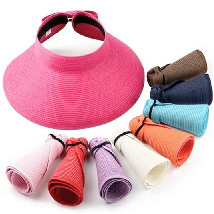 HT-0049 Lightweight And Breathable Bow-Style Knot Wholesale Straw Beach Hats Beach Hats For Women Summer Straw