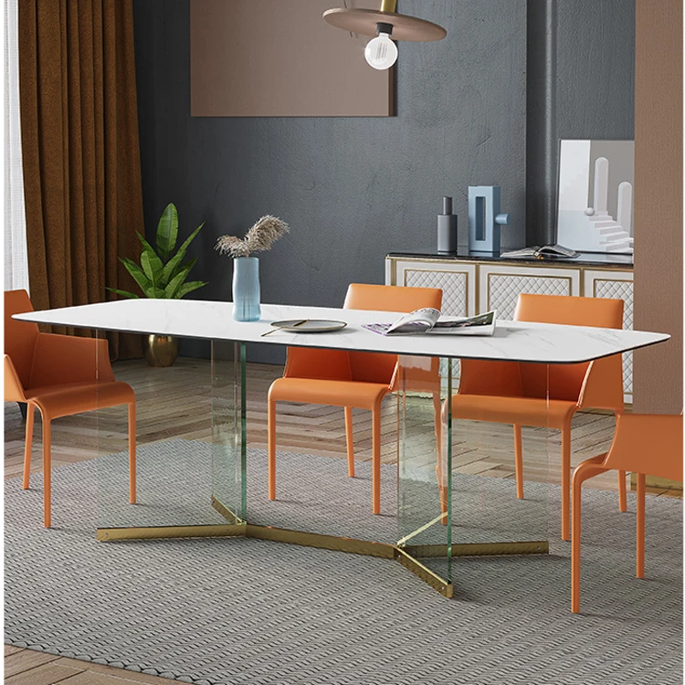 Стол для еды стол дома мебель столовой стеклянный современный обеденный из