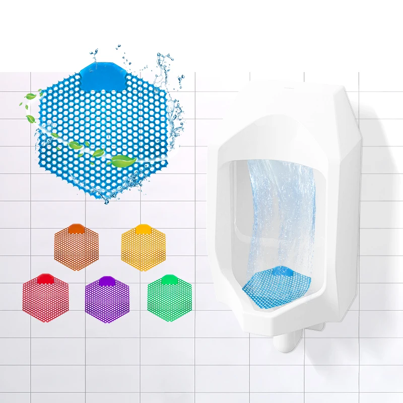 HONGDEC Double sided burrs Toilet Urinal Screen Mat Urinal Screens Deodorizer Splash Reducing Mats