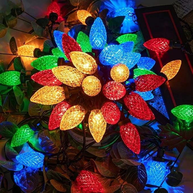 2024 New String Lights 100 light Clear Bulbs Indoor Outdoor Christmas Tree Lighting String For Holiday Decorations