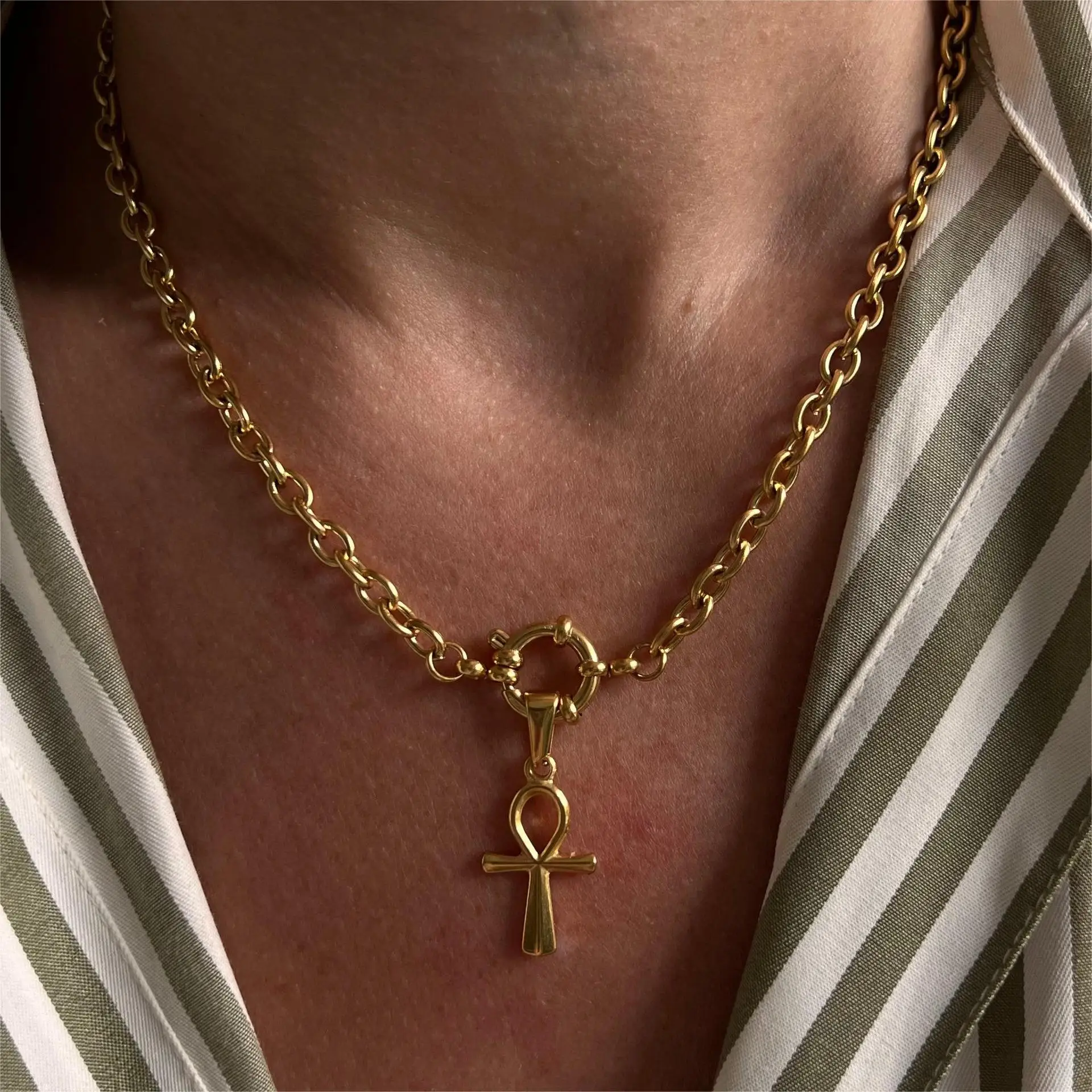 2024 DIY Pendant Fashion Jewelry Necklace Hot Sale DIY Pendant Necklaces Stainless Steel Jewelry Factory Direct Choker Necklace