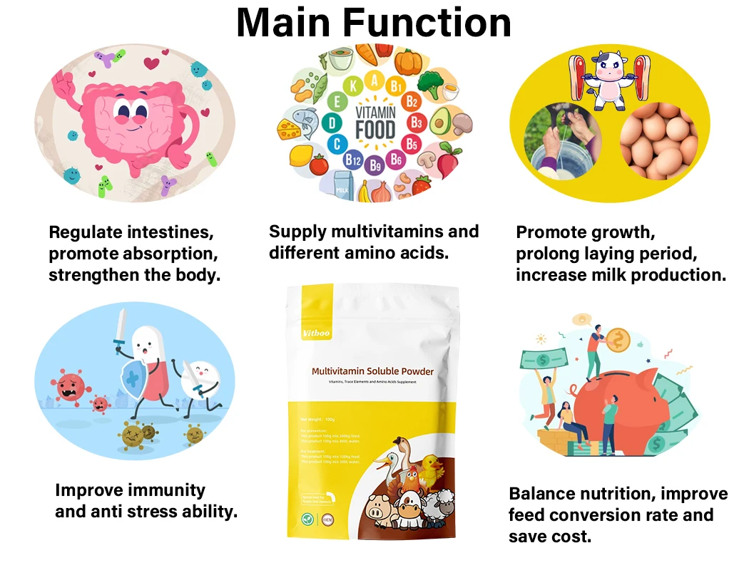 5% China supplier Poultry Feed Additive Premix feed Duck Feeding vitamins lysine growth booster