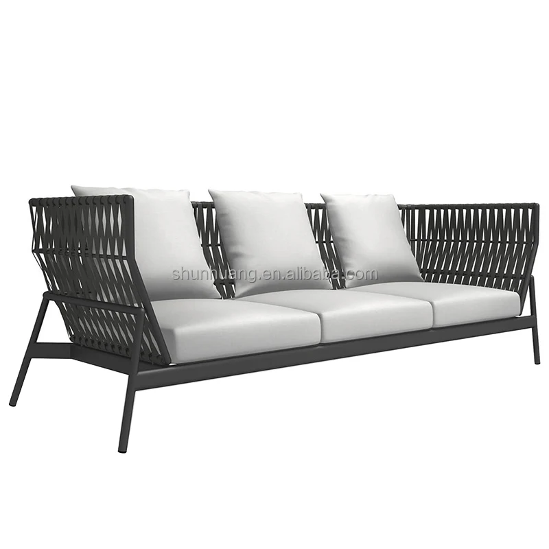 Good quality aluminium waterproof garden cushion outdoor furniture sets customized seater Patio lounge garden sofa