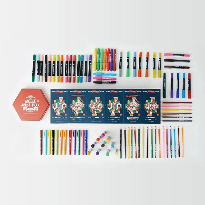 Высокое качество детские живопись на холсте Набор 86 штук детская Красочный Рисунок художественный Маркер Набор