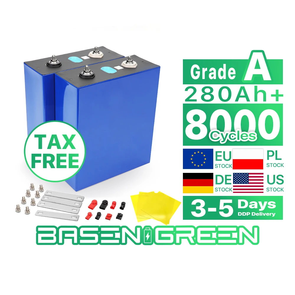 Ukraine Poland Eu Stock 3.2V 100Ah 105Ah 200Ah 320Ah 280Ah Lifepo4 Battery Lithium Ion Cell For PV/Home Energy Storage System