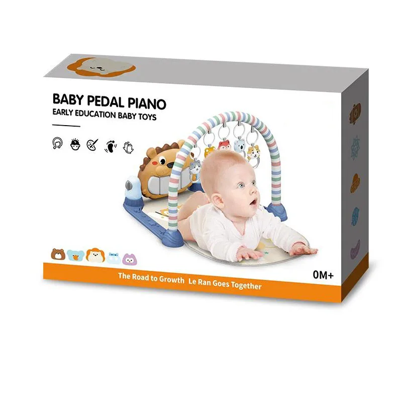 Baby pedal piano Baby fitness stand Music piano game mat Fitness carpet 0-1 year old toddler toys Baby Play Gym Mat