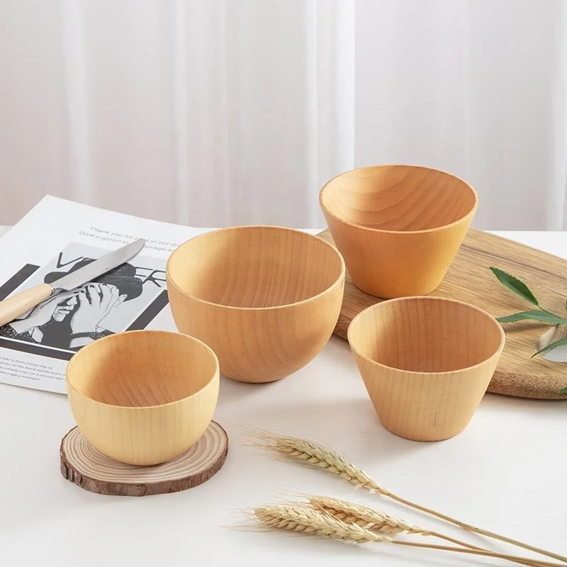 simple style salad bowl bamboo eco friendly fiber wooden bowl bamboo