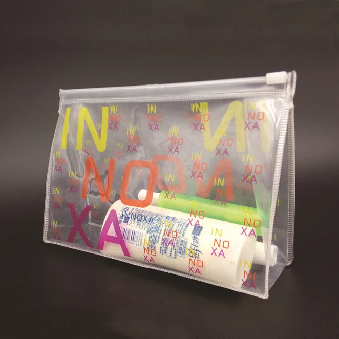 Custom Transparent Waterproof Cosmetic Bag Pvc Clear Vinyl Zippered Makeup Pouch Organizing Bag