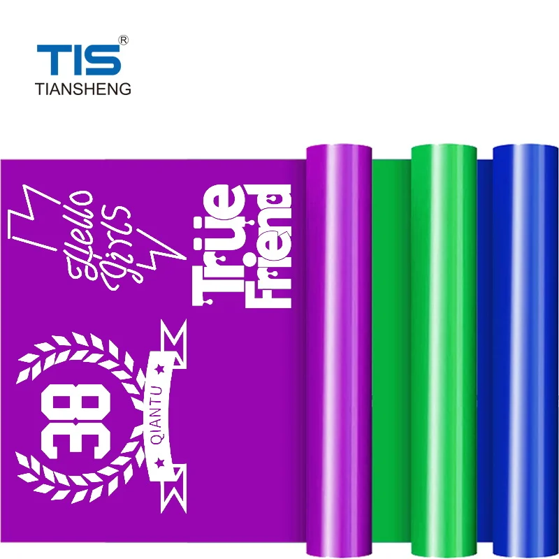 Wholesale Free Sample PU Cutting Vinyl Heat Transfer Film T Shirts HTV Flex Vinyl For Garment