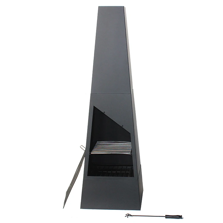 Wood burning outdoor fireplace modern fireplace with BBQ grill