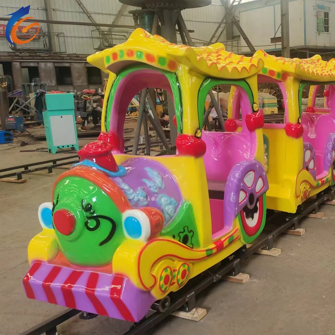 Outdoor playground amusement park ride children travel Electric Track train for sale