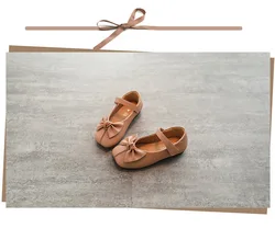 Туфли для девочек Новинка весна-осень 2021 детская кожаная обувь для студентов обувь принцессы однотонная обувь универсальная мягкая подошва