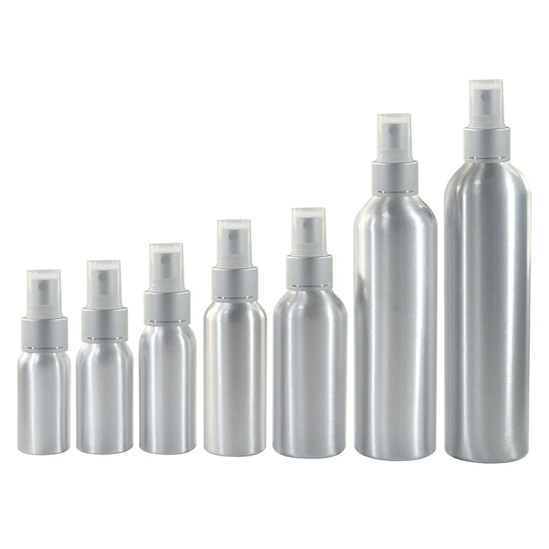 Refillable Cosmetic Packaging 30ml 50ml 80ml 100ml 250ml 500ml fine mist water spray perfume aluminum spray bottle