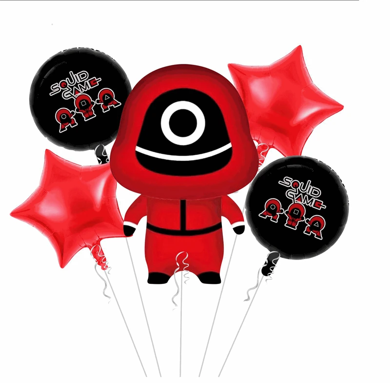New Korean TV Serie Christmas Decoration Supplies SoldiersTriangle Square Circle  Aluminum Foil Cartoon Balloons Christmas