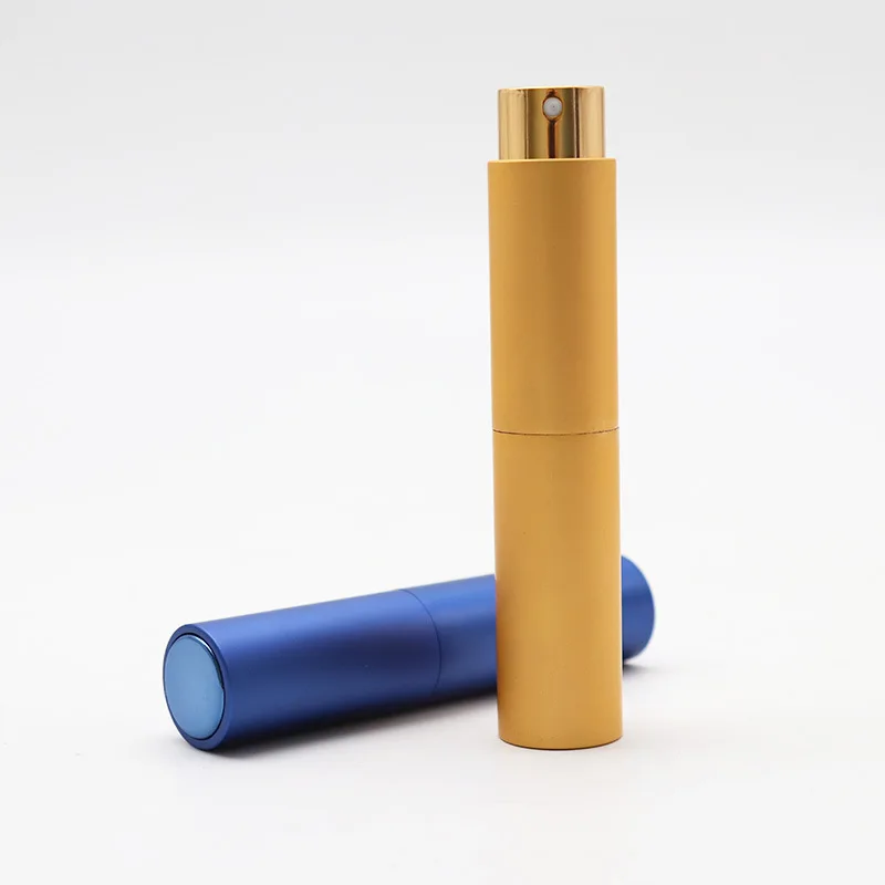 5ml 8ml 10ml 15ml 20ml Wholesale Aluminum Empty Mini Cosmetic Twist Up Black Travel Refillable Perfume Atomizer