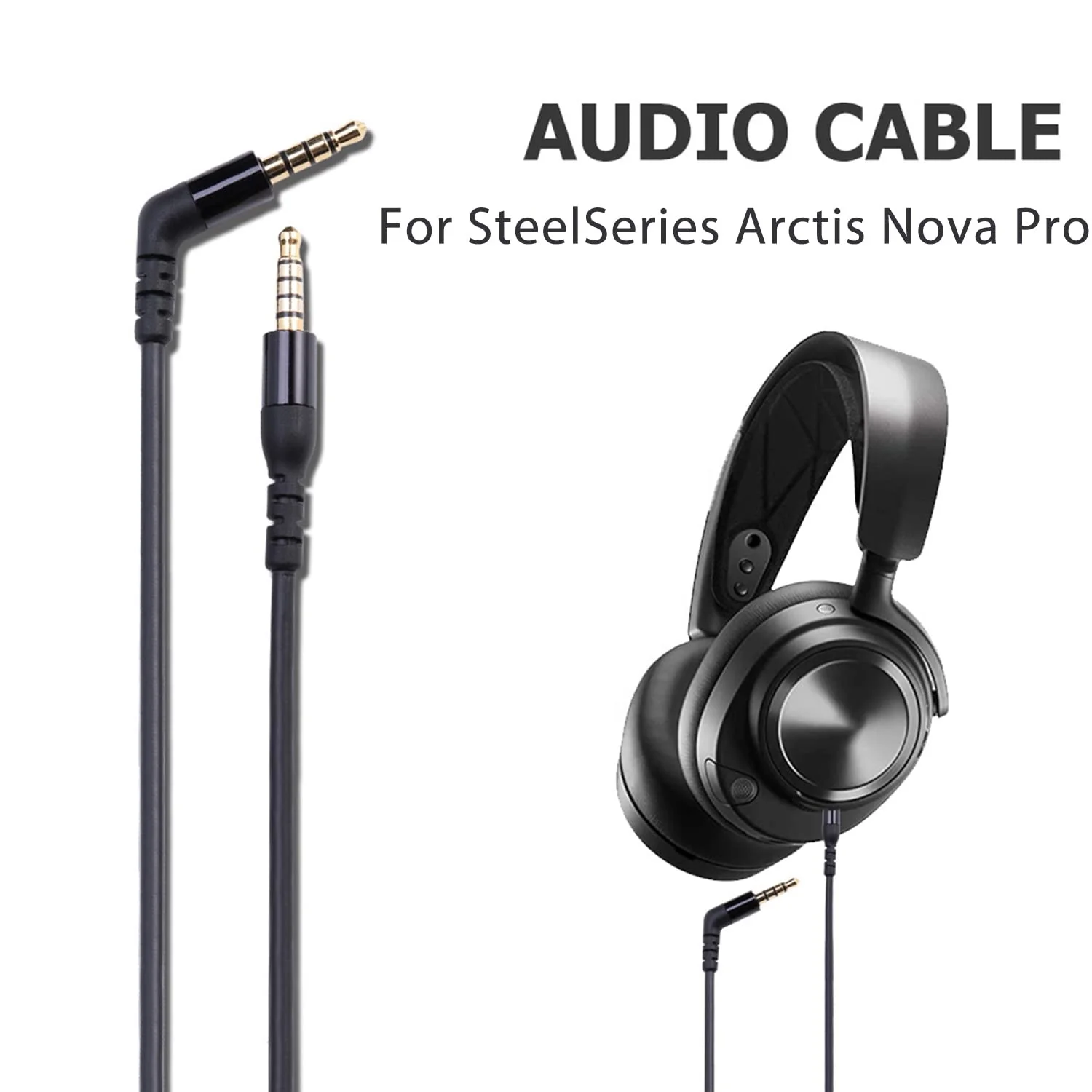 Arctis Nova Pro Replacement Cable for SteelSeries Arctis Nova Pro Wired Gaming Headsets 3.5mm Gaming Headsets Audio line, 5 Ft