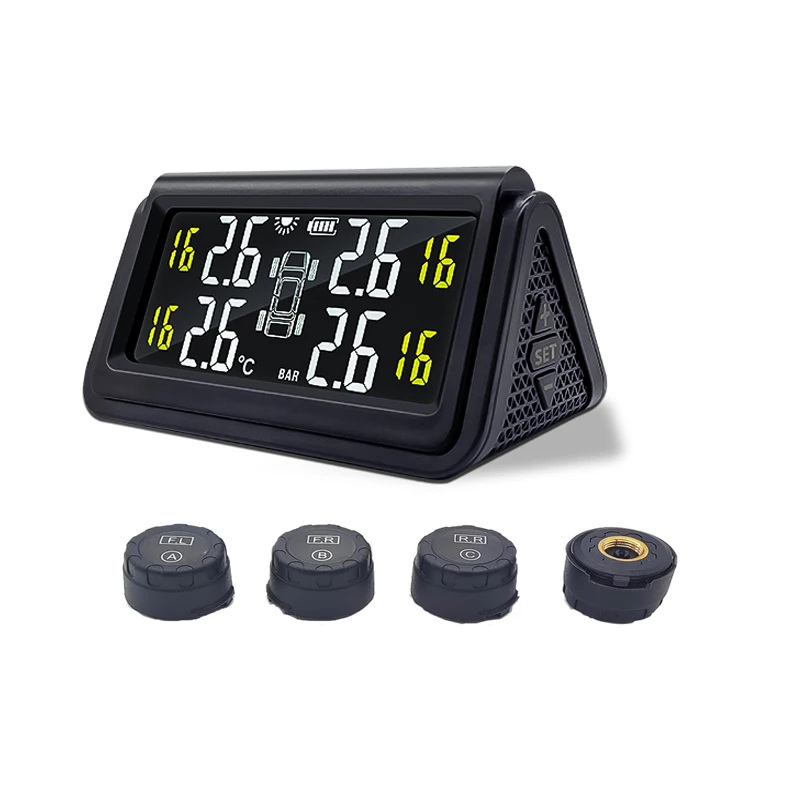 Car wireless solar power tpms tire pressure monitoring system