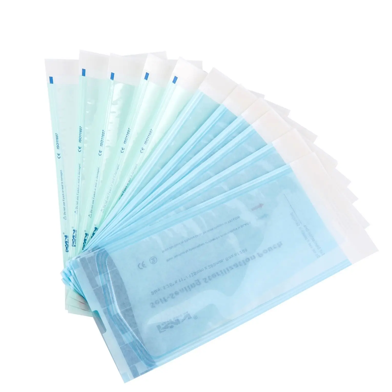 Self sealing medical sterilization packing pouches autoclave bags 200pcs/box