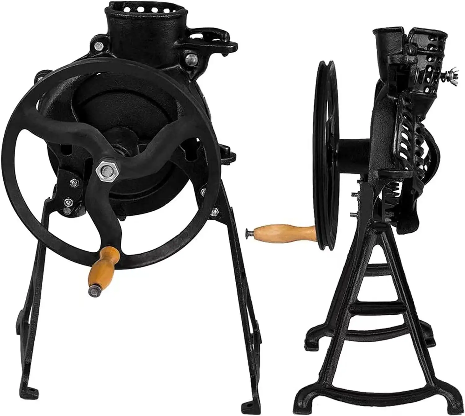 Cast Iron Hand Corn Sheller Heavy Duty Shelling Machine  Corn Remover Tools with Wooden Handle Manual Farm Corn Thresher
