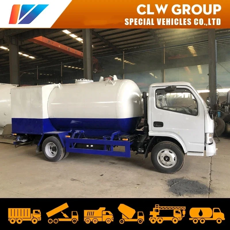 5000L LPG Gas Bobtail Tank Truck Small 2ton 3tons Home Cylinder Filling Tanker Truck with LPG Dispenser for Nigeria