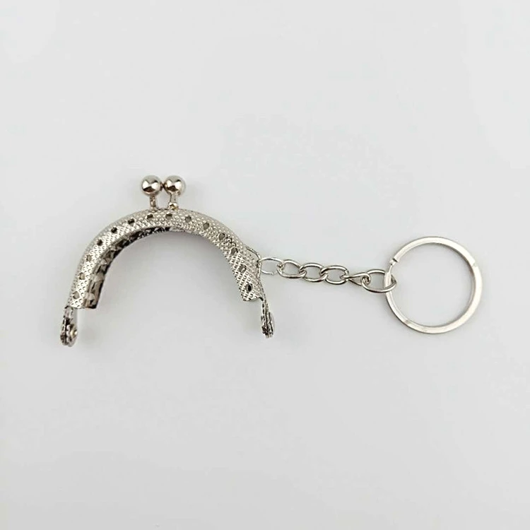 5cm Semicircle Small wholesale purse Clip metal frame handle with key ring