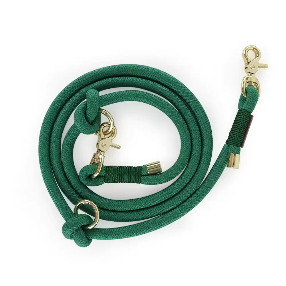 Premium Quality Mountain Climbing Strong Heavy Duty Rope Dog Leash Dog Waste Bag Dispenser Lead Slip Leash Dog Training