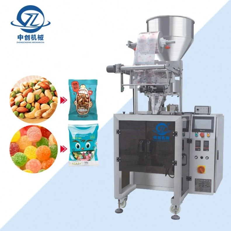 Packing Machinery Candy Making And Snacks Automatic Sweet Coffee Bags Bean Other Small Bag Back Side Sealing Packaging Machines