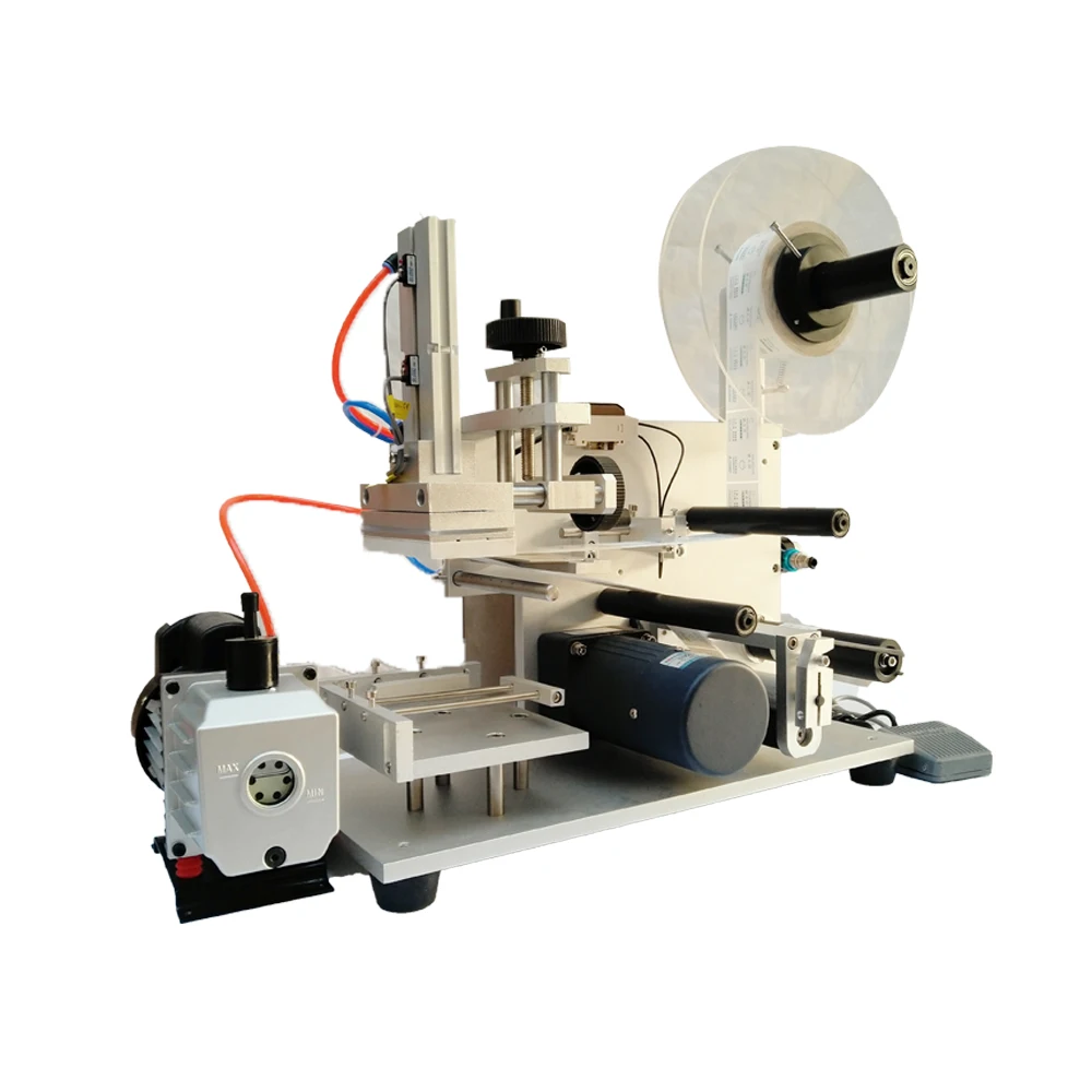 Express box flat bottle bottle top equal plane semi-automatic small labeling machine