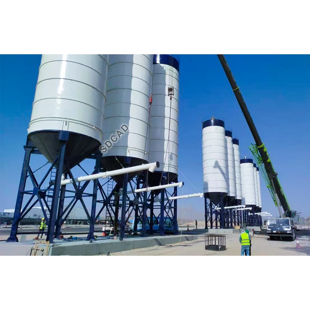 SDCAD  70-120 mesh sand White cement silo outdoor cement storage silo