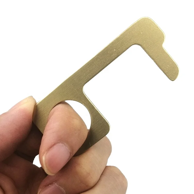Hands Free Door Opener Key, No Touch Door Opener Germ Free, Brass Door Opener No Touch