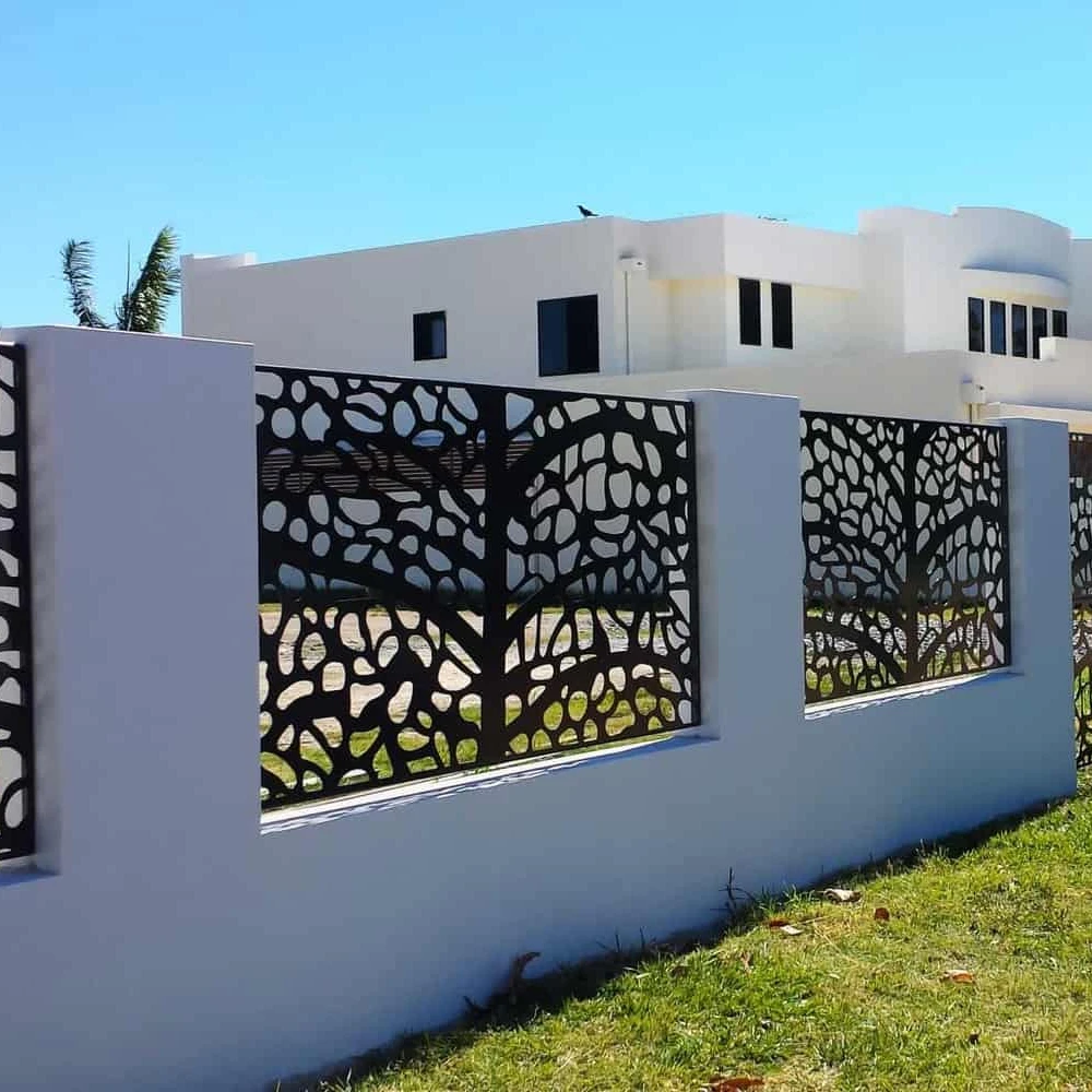 decorative laser cut wall fence screen panels