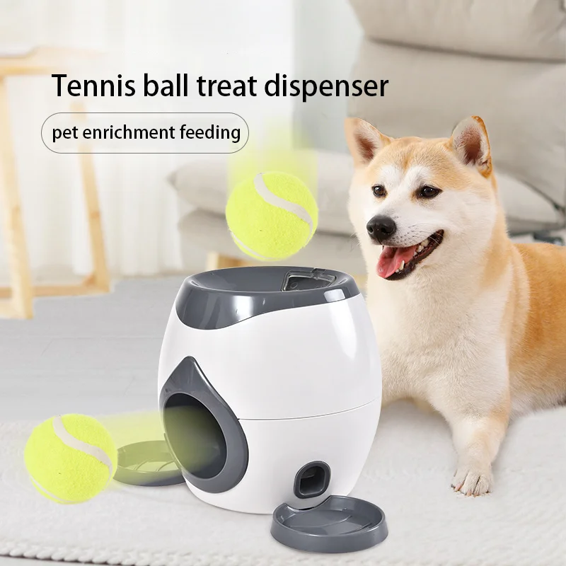 2024 Interactive automatic tennis dog toy pet ball throwing automatic launcher training pet ball