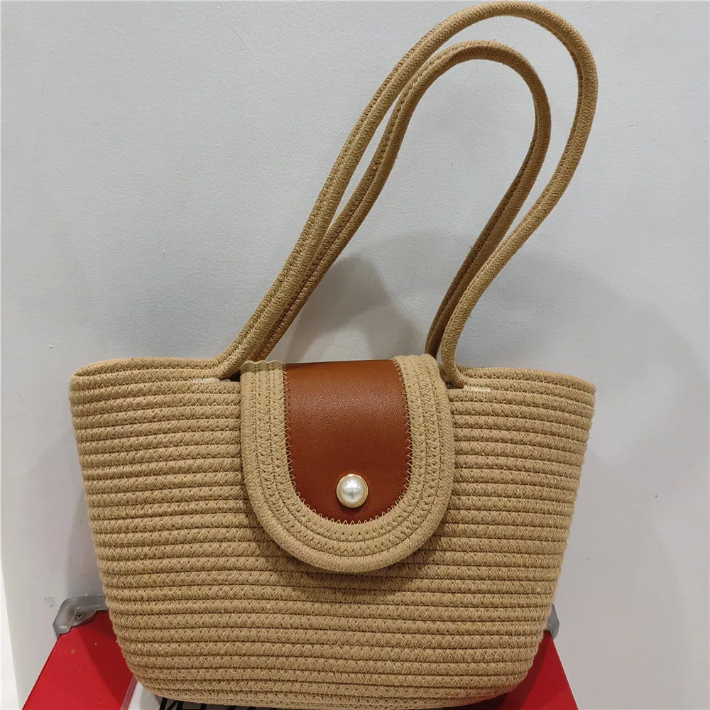Summer beach embroidery straw tote bag straw bag straw beach bag for women