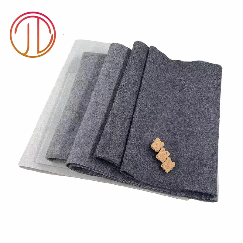 High quality 1mm 2mm needle punched nonwoven grey felt fabric in rolls