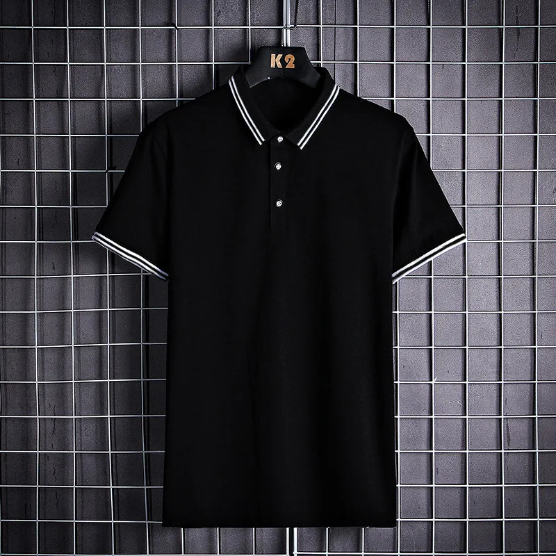 high quality custom logo collar shirt golf polo t shirt 100% cotton polo tshirts  mens polo shirts Short SleeveMen100% Cott