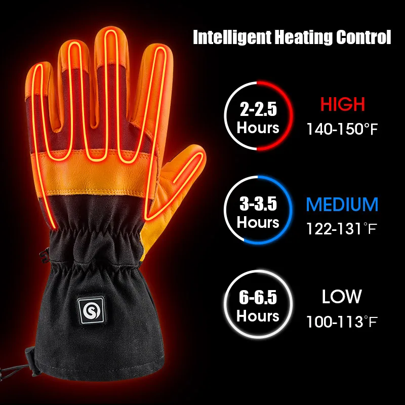 Winter Industrial Men Electric Safety Glove Construction Working Heated Gloves Winter Safety Heated Work Gloves