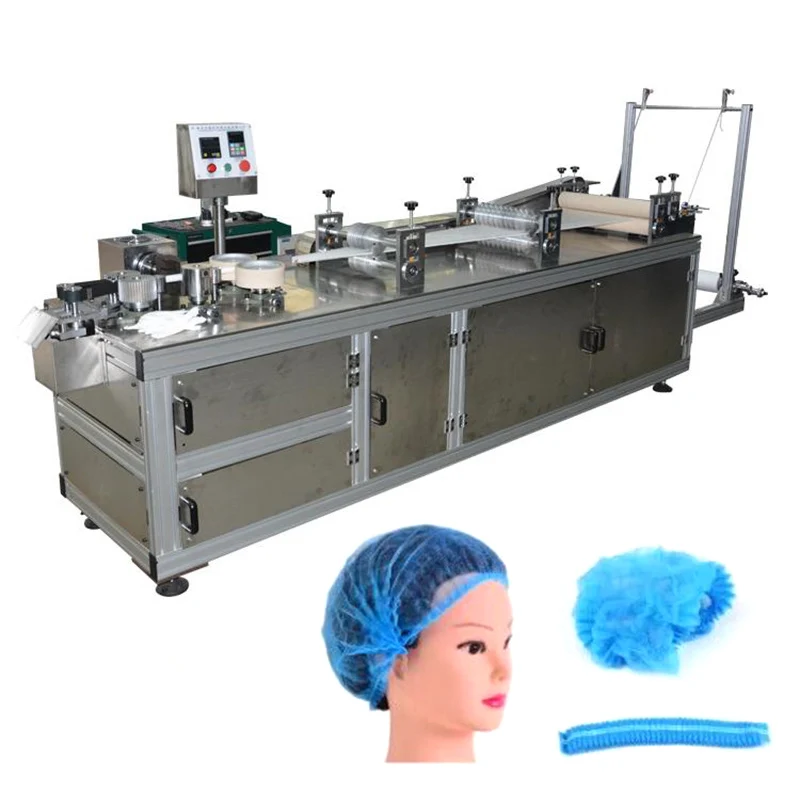 Automatic Plastic PE/CPE Bouffant Cap Making Machine Surgeon Cap Making Machine