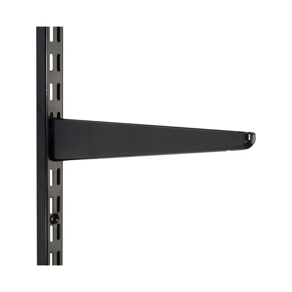 Twin Slot Shelving System Brackets Uprights with Metal Adjustable Racking and MDF Shelf for Home Organizer AA Channel