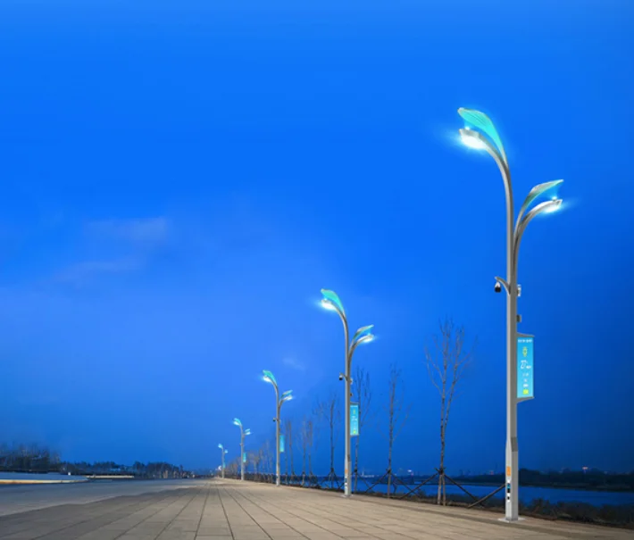 Light Pole With Cctv For Outdoor In Smart City Integrated Smart Poles Hot Point Base Station ADV Player