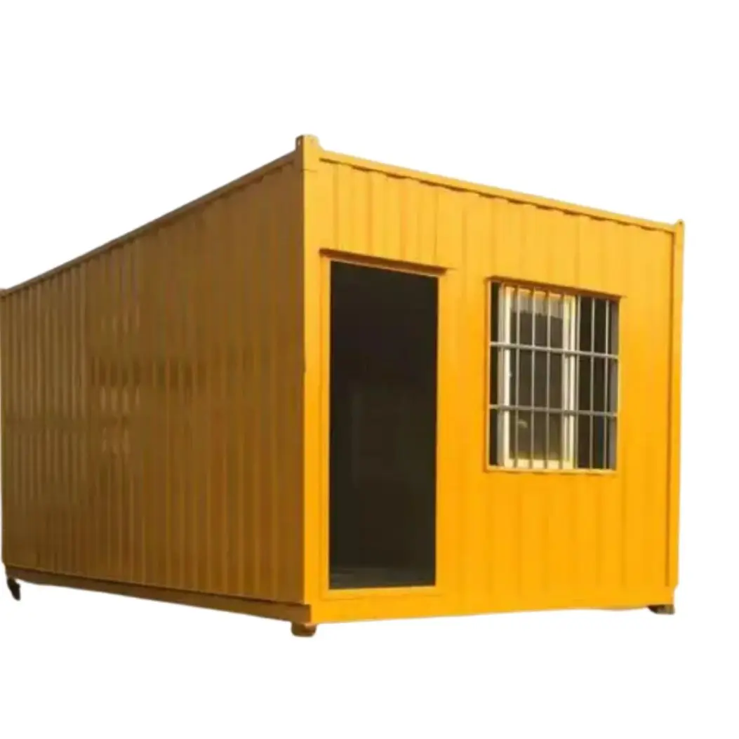 green red custom modular home on a two-acre lot portable house container