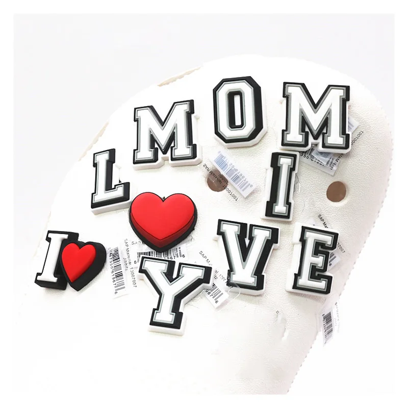 Wholesale Number 26 Slide Letter Charm Clog Alphabetely  Charms Letter  Charm Gibbets Chains Shoe Decoration Harfler