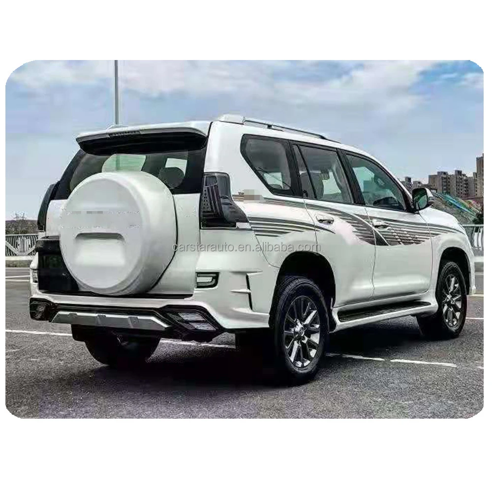auto parts Body kit For Toyota Land Cruiser Prado 2011-2018 Upgrade To Prado 2022 Police-man style Bumper head lamp rear lights