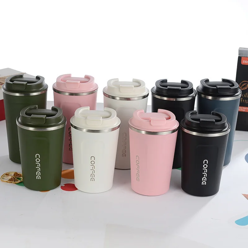 380ml/510ml Stainless Steel Coffee Thermos Mug Portable Car Vacuum Flasks Travel Thermo Cup Water Bottler Thermocup For Gifts