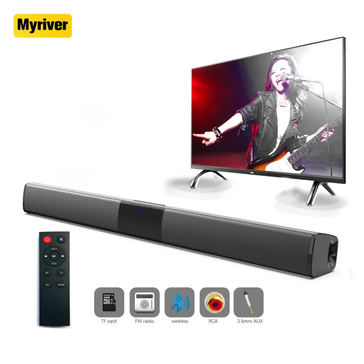 Myriver Best Wireless Bluetooths Speaker Tv Home Theater Soundbar With Display Remote Control Surround Sound Speakers