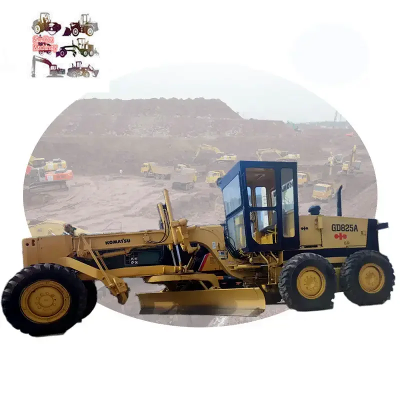Japan made Komatsu GD825A motor grader road construction tractor, Komatsu GD825 road graders GD825A in China