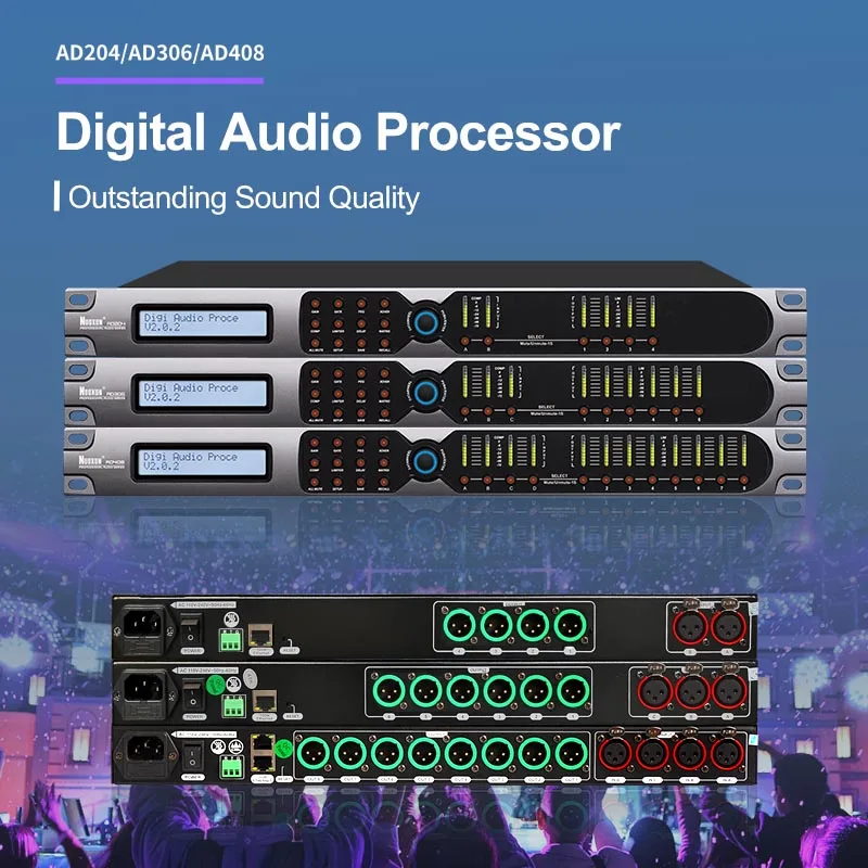 4 in 8 out audio Processor Product Sound System dsp audio processor  Professional Audio