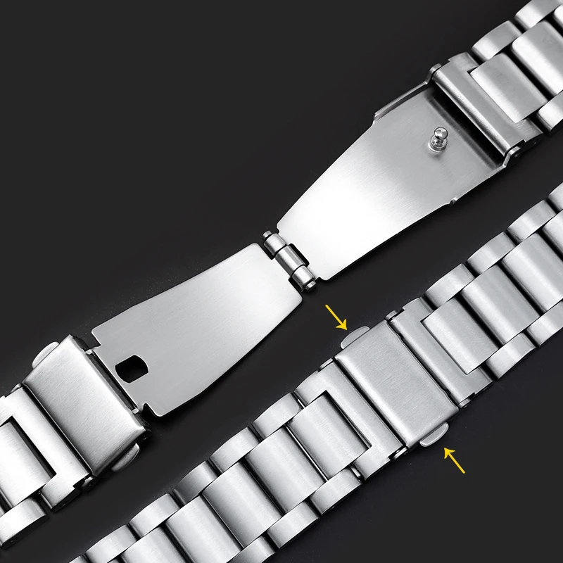 18 20 22 24 мм Заводские ремешки для часов женские мужские часы из нержавеющей стали ремешок Samsung Casio