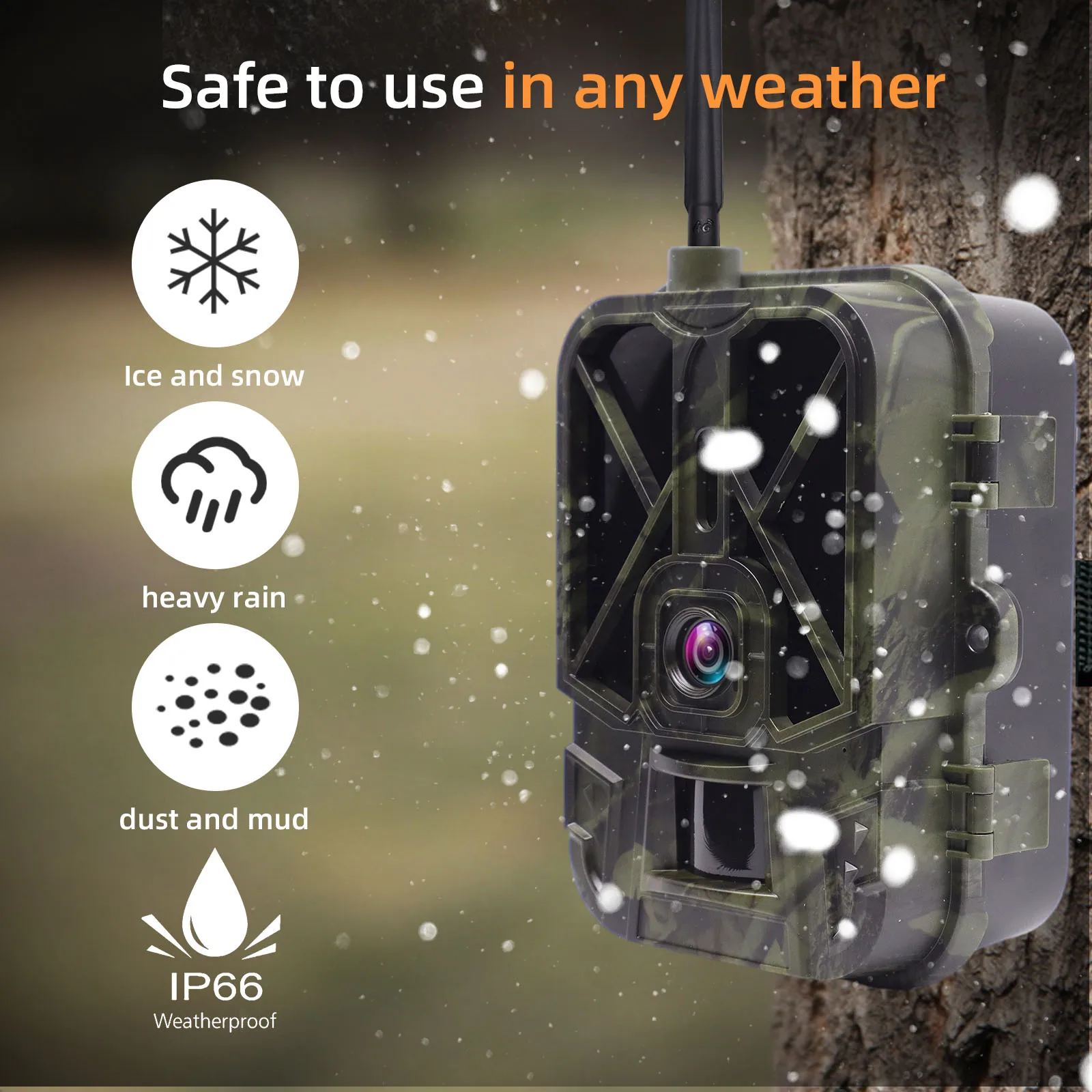 36MP 4K/30fps Hunting Camera HC-940Pro-LI Wildlife Monitoring Night Vision Camera with APP Control Cloud Service