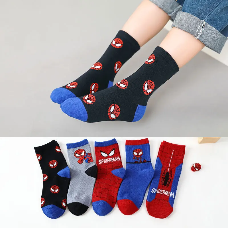 White Frill School Seamless Pack Kids Spiderman Boys Tutu Socks Supplier Long Kids School Socks Manufactured In China